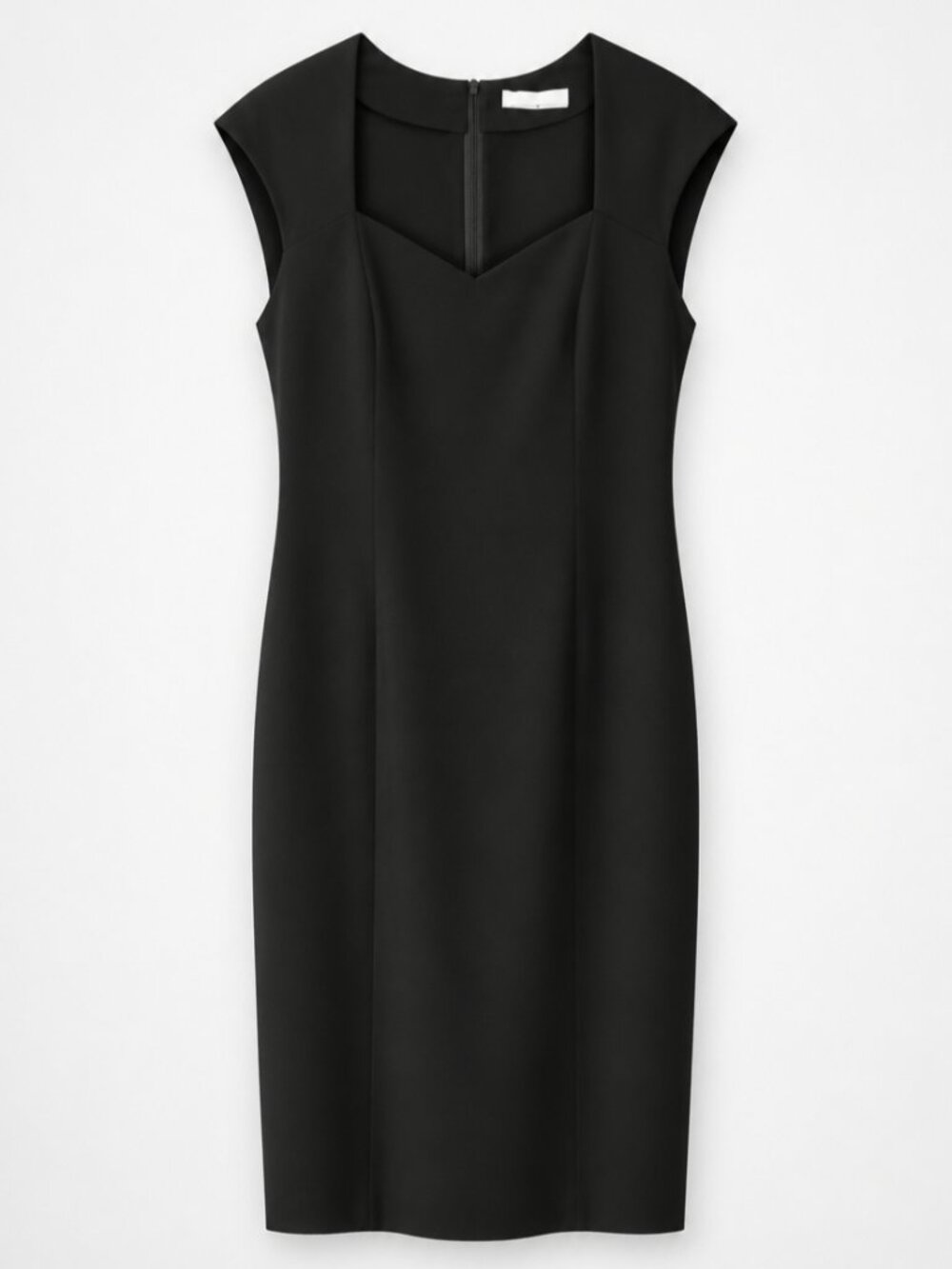 VfEmage Black Cap-Sleeve Sheath Dress - 16